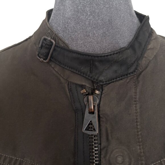 G Star Womens Olive Military Style Jacket With Stand Collar & Zipper Closure - Picture 3 of 8